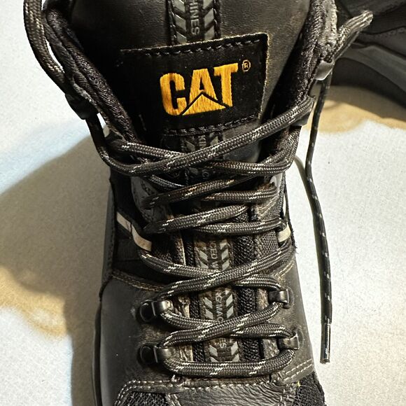 Cat Work Boots Waterproof Footwear Provoke Mid‎ Alloy Toe Men's Size 7 Black - Picture 9 of 16